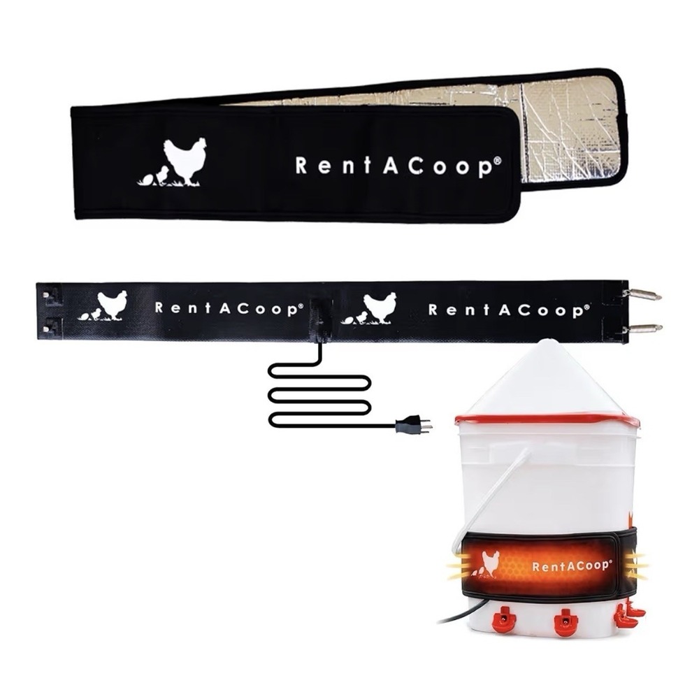 RentACoop Heated Chicken Waterer Belt for Winter, Thermo Bucket Heater Strap LG - Picture 4 of 10